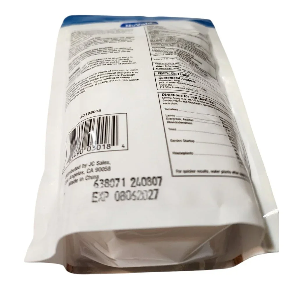 NuValu Epsom Salt Natural Magnesium‎ Sulfate 1lb